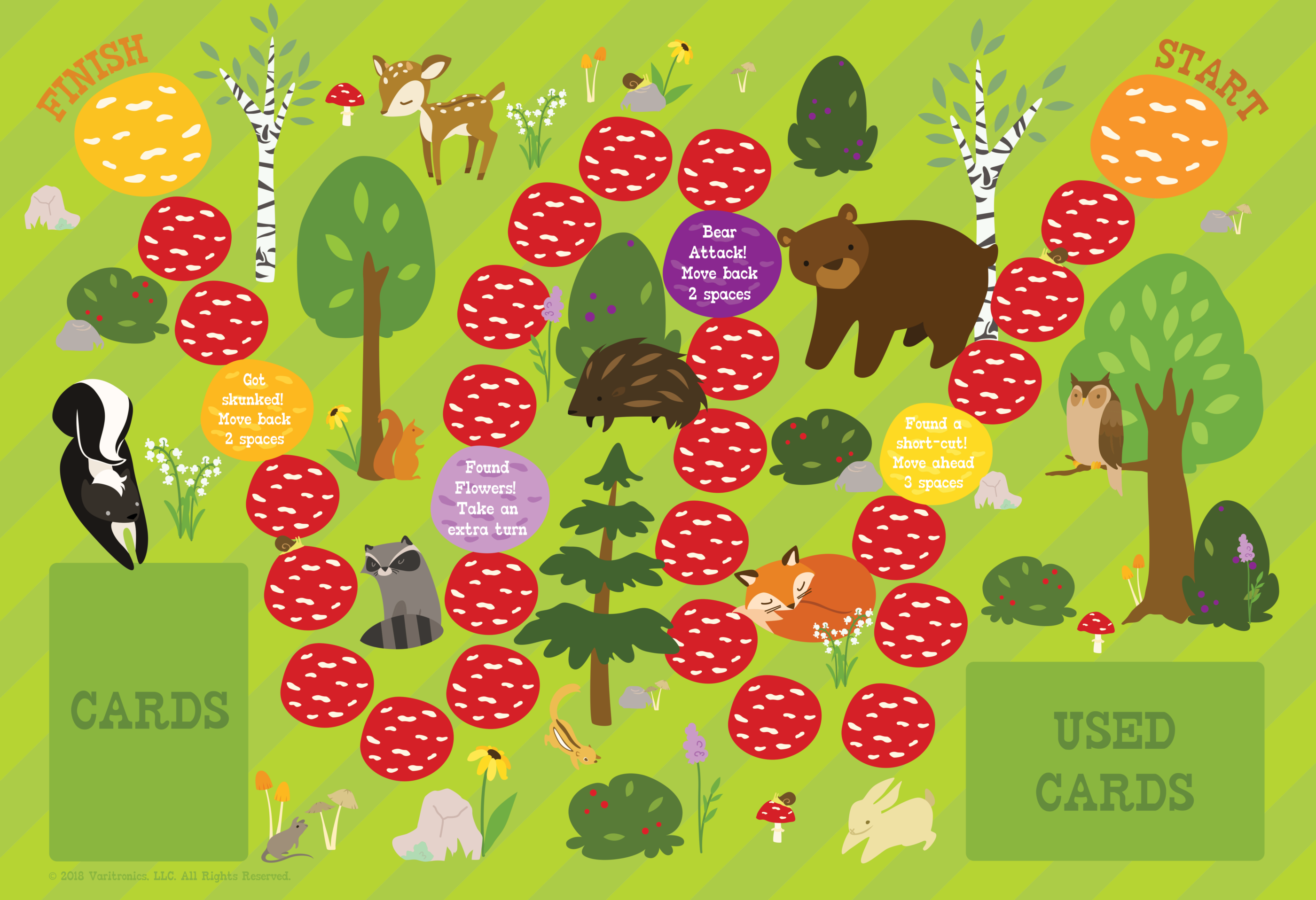 VariQuest perfecta output woodland creatures gameboard