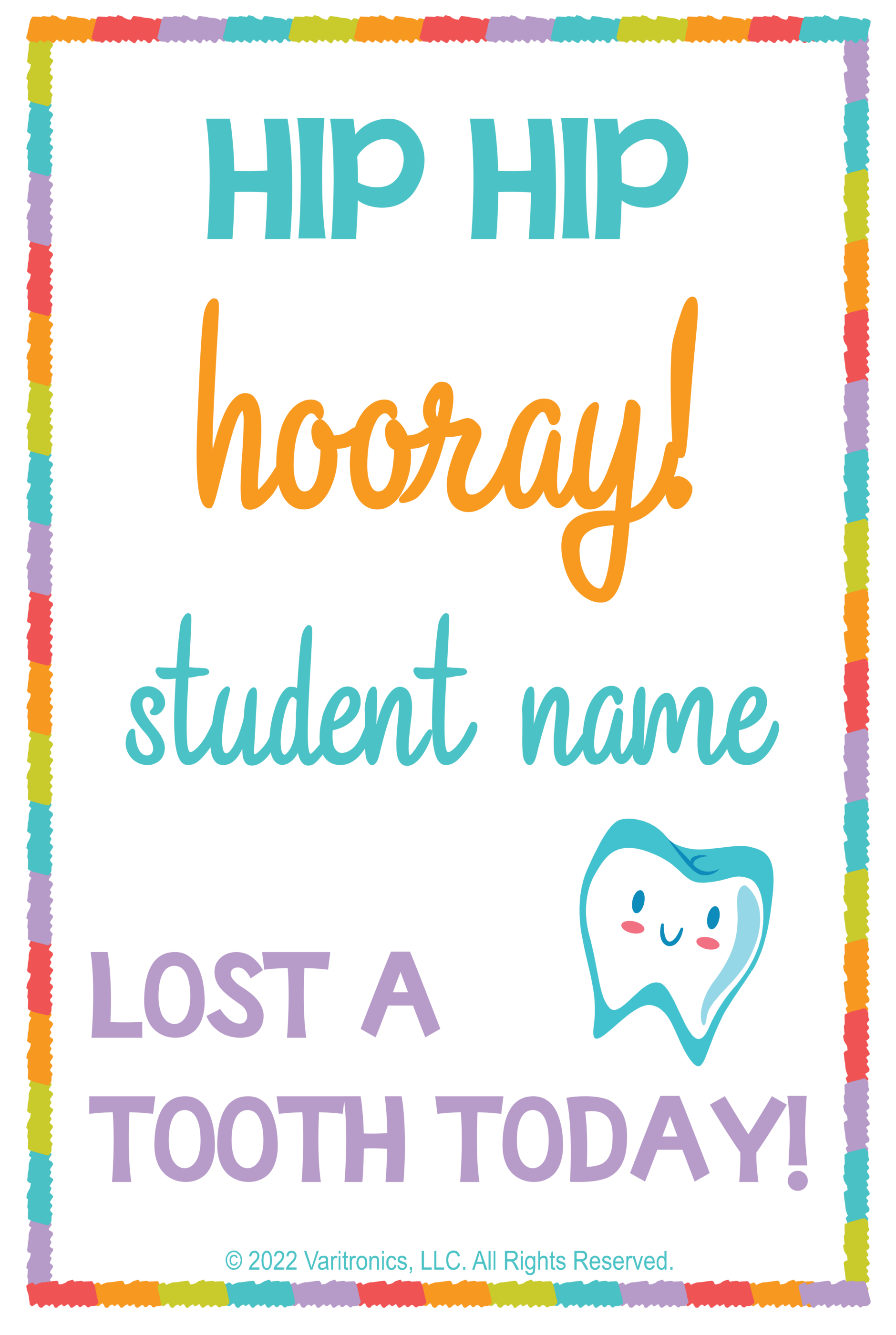 VariQuest motiva output lost a tooth poster